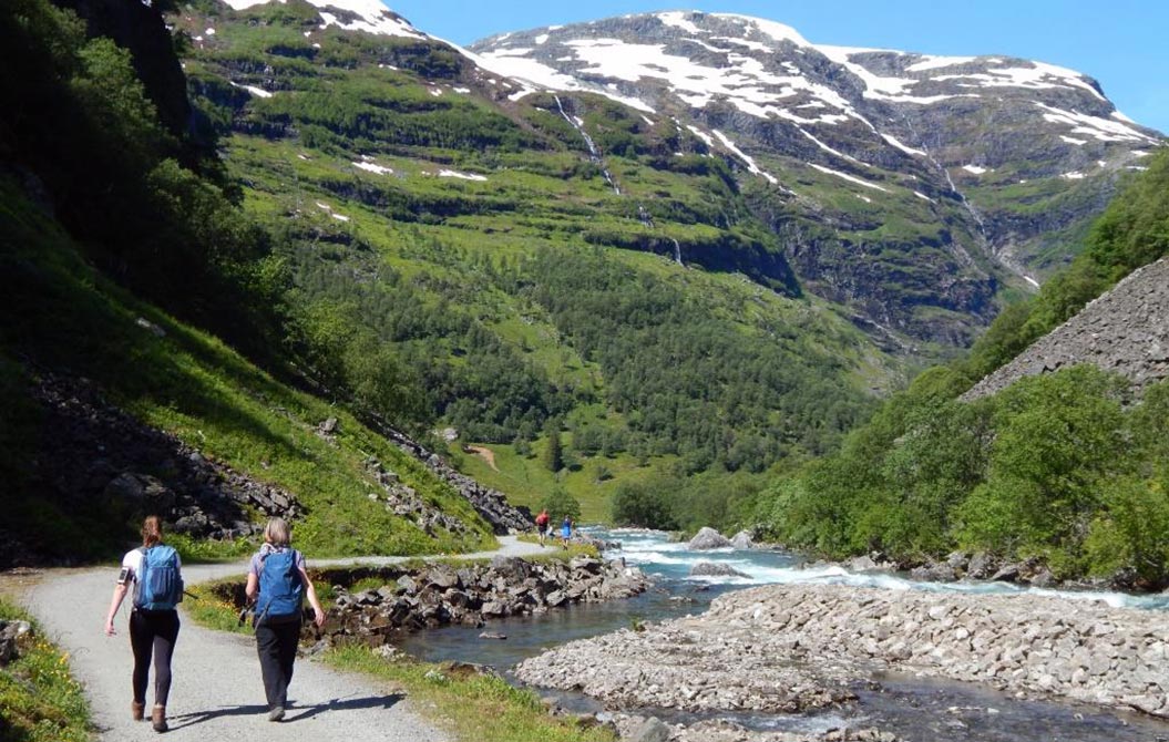 Descending into Flam Valley - Norway walking holidays - Walkers' Britain
