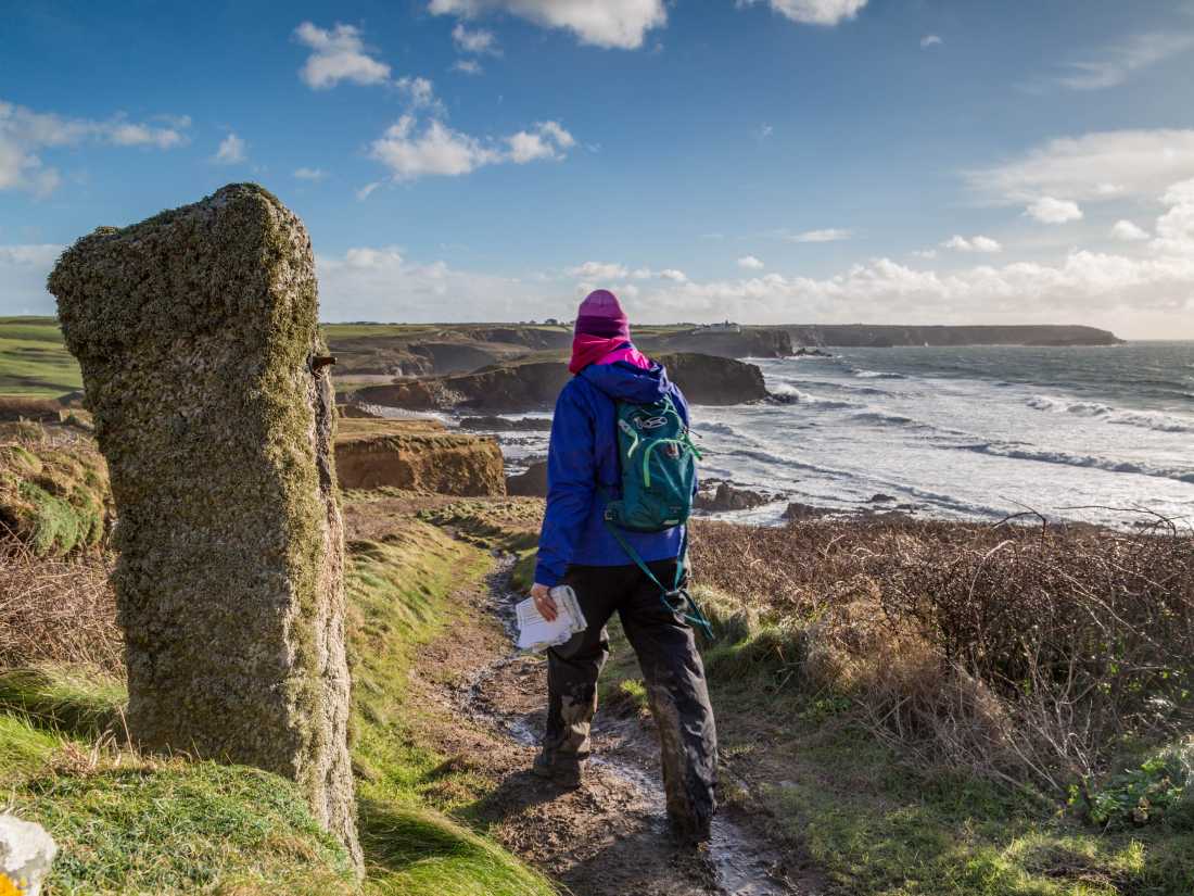 Walking along the coast of Cornwall