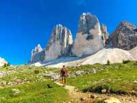 Hiking in the stunning Dolomites
