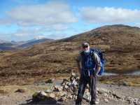 On the summit above the feared Devil’s Staircase, the highest point (548 m) on the WHW with mountain views in every direction (Day 7). |  Peter Wells