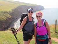 Happy Walkers above Fleswick Bay