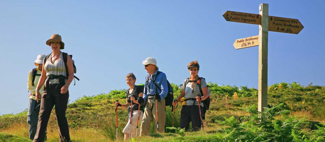 Happy hikers on the Cleveland Way |  John Millen
