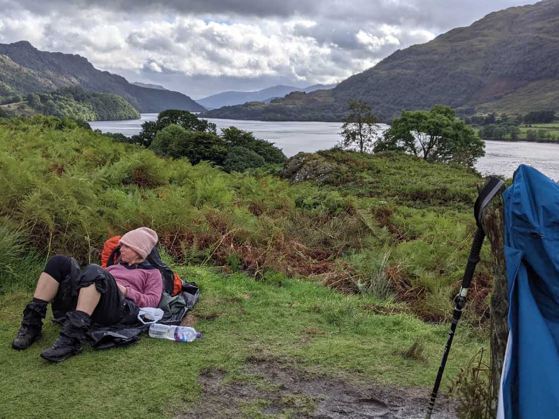 Rest stop near Loch Lomond on the West Highland Way |  Tom Riddle