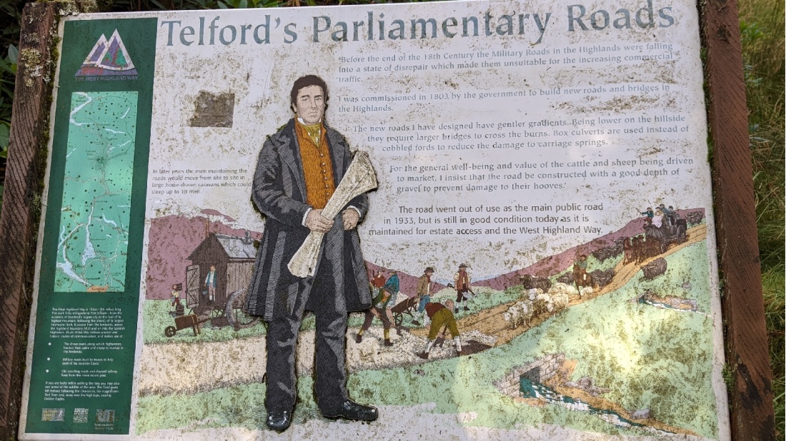 Telford's Parliamentary Roads sign along the West Highland Way | <i>Tom Riddle</i>