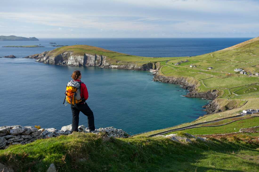Hiker enjoying the view from Slea Head, Dingle |  Gareth McCormack